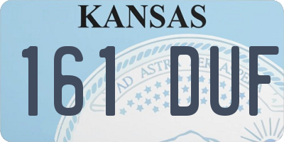 KS license plate 161DUF