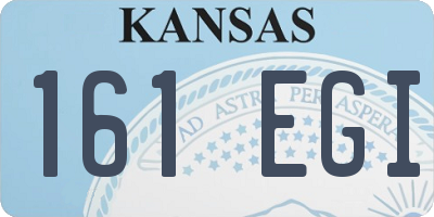 KS license plate 161EGI