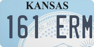 KS license plate 161ERM