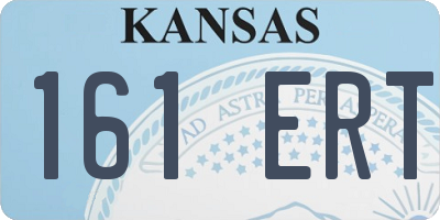 KS license plate 161ERT