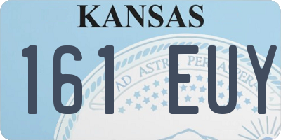 KS license plate 161EUY