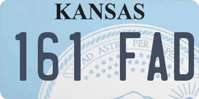KS license plate 161FAD