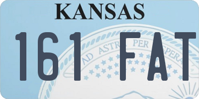 KS license plate 161FAT