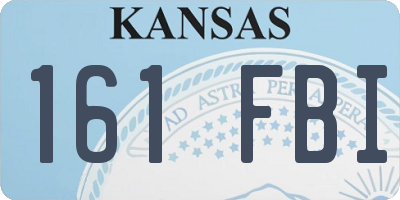 KS license plate 161FBI