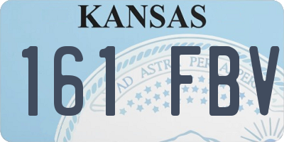 KS license plate 161FBV