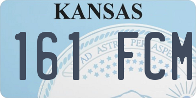 KS license plate 161FCM