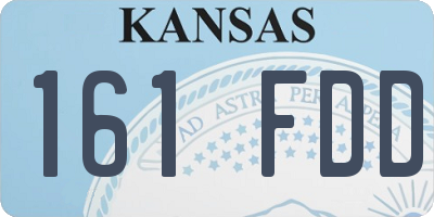KS license plate 161FDD