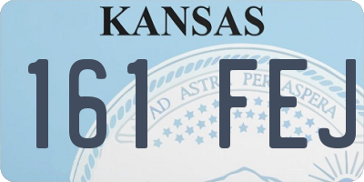KS license plate 161FEJ