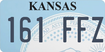 KS license plate 161FFZ