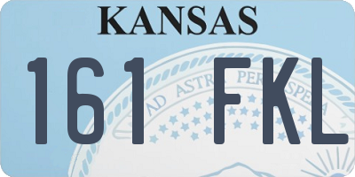 KS license plate 161FKL