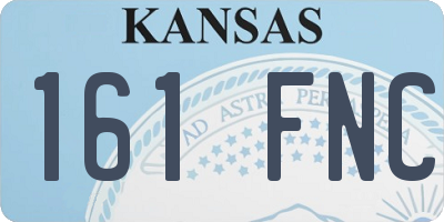 KS license plate 161FNC