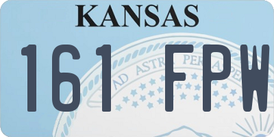 KS license plate 161FPW