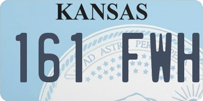 KS license plate 161FWH