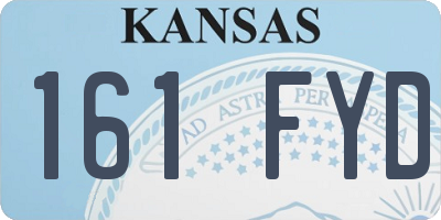 KS license plate 161FYD