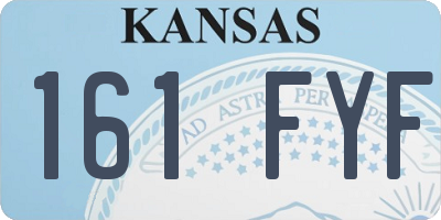 KS license plate 161FYF