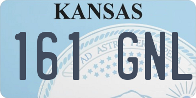 KS license plate 161GNL