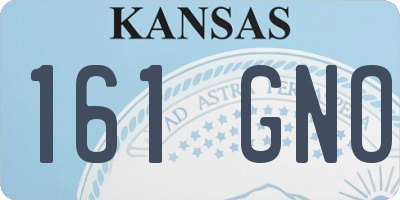 KS license plate 161GNO