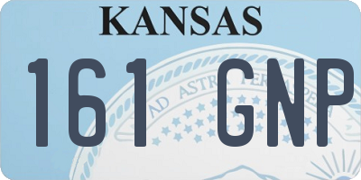 KS license plate 161GNP