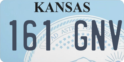 KS license plate 161GNV