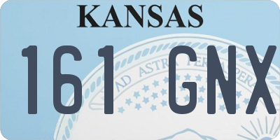 KS license plate 161GNX