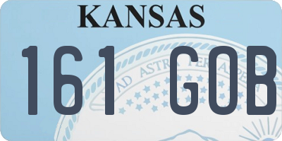 KS license plate 161GOB