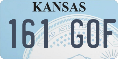 KS license plate 161GOF