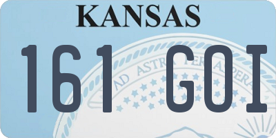 KS license plate 161GOI