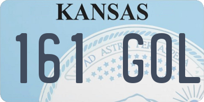 KS license plate 161GOL