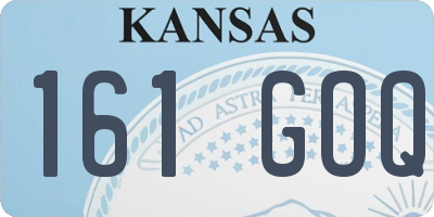 KS license plate 161GOQ
