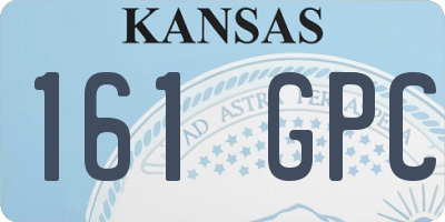 KS license plate 161GPC