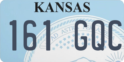KS license plate 161GQC