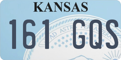 KS license plate 161GQS