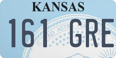 KS license plate 161GRE