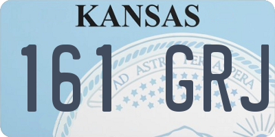 KS license plate 161GRJ