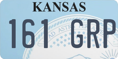 KS license plate 161GRP