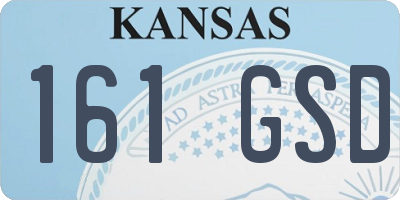 KS license plate 161GSD
