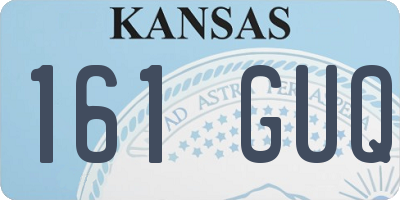 KS license plate 161GUQ