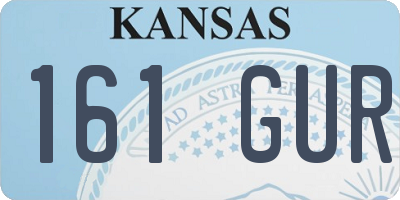 KS license plate 161GUR
