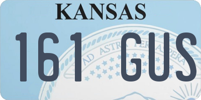KS license plate 161GUS