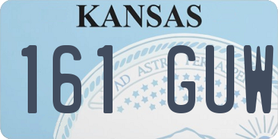 KS license plate 161GUW