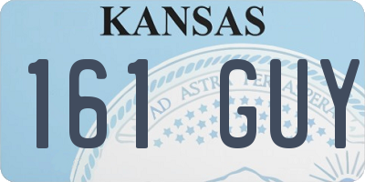 KS license plate 161GUY