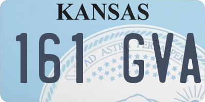 KS license plate 161GVA