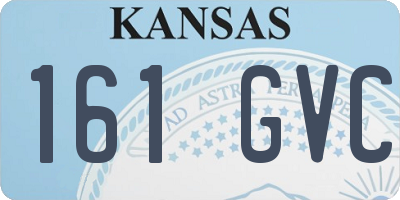 KS license plate 161GVC