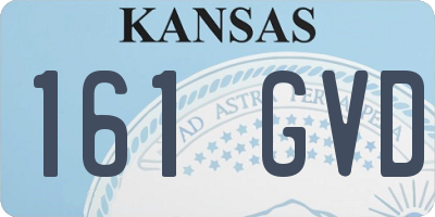 KS license plate 161GVD