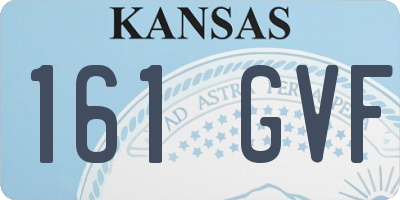KS license plate 161GVF