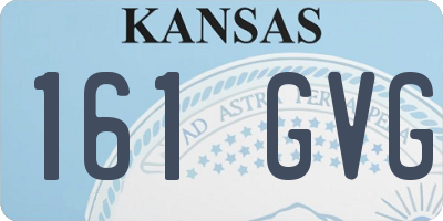 KS license plate 161GVG