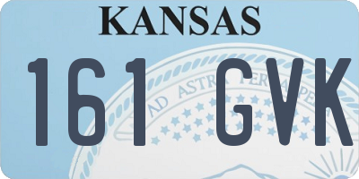 KS license plate 161GVK
