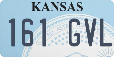 KS license plate 161GVL