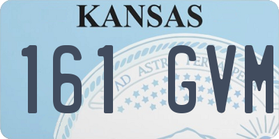 KS license plate 161GVM