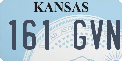 KS license plate 161GVN